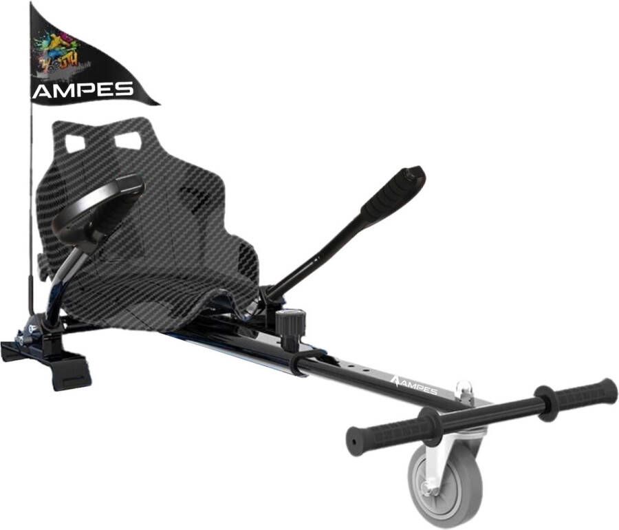 Ampes Hoverkart voor Hoverboard Kart 2 Sets Klittenband Inclusief Vlaggetje Speciale Hendels Hoge Kwaliteit Materiaal Carbon