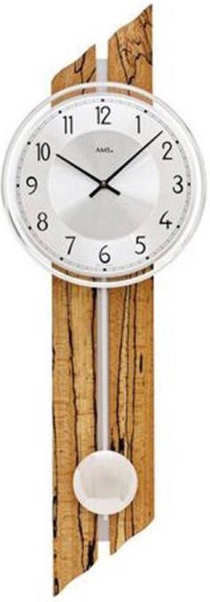 AMS houten wandklok met quartz-slinger uurwerk