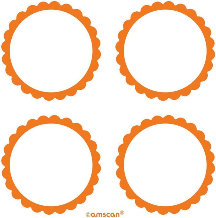 Amscan 20 oranje stickers Decoratie > Linten en tulle
