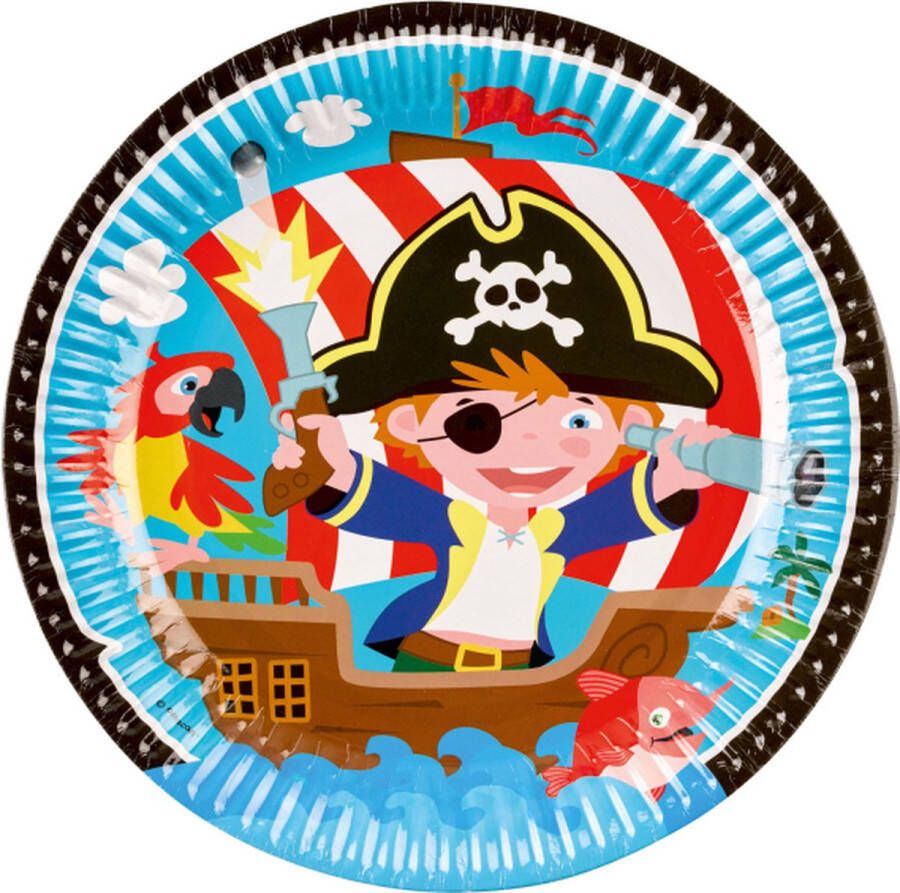 Amscan Piraten borden (8 stuks) 23 cm