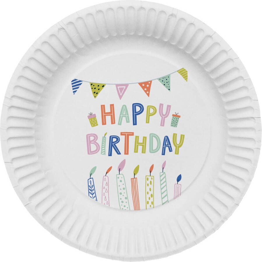 Folat Party Products Bordjes Happy Birthday ECO