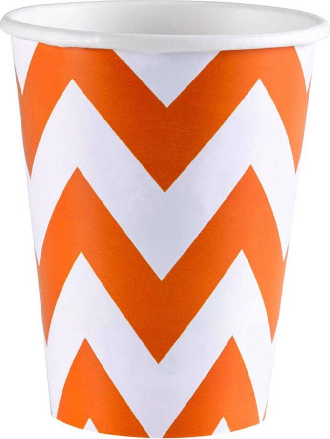 Amscan Feestbekers Waves 266 Ml 8 Stuks Oranje