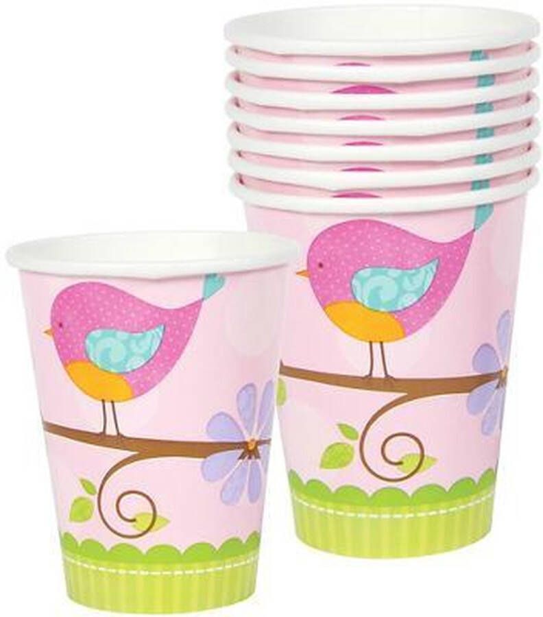 Amscan Tweet Baby Girl Becher 266Ml 8 Stück