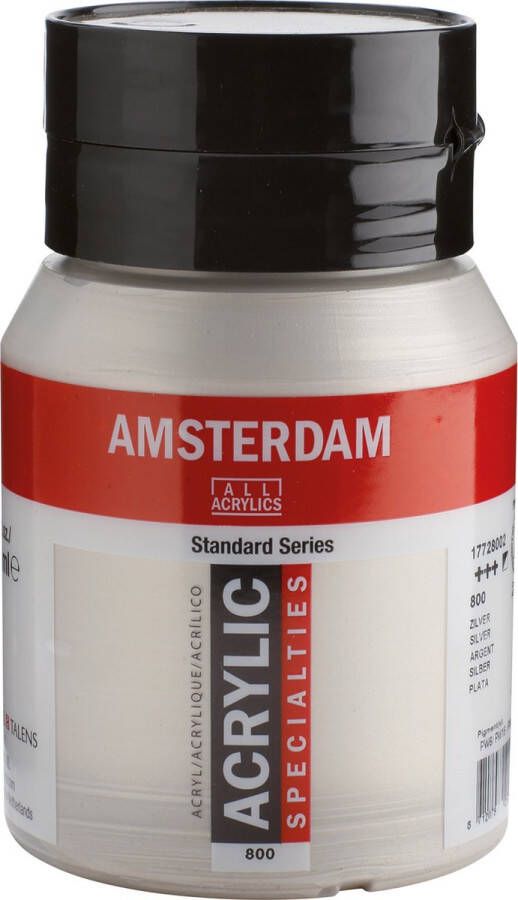 Amsterdam All Acrylics Amsterdam Standard Series Acrylverf 500 ml 800 Zilver