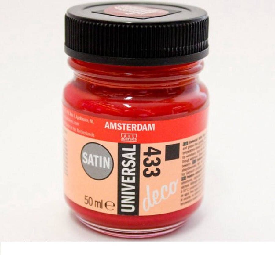 Amsterdam Acrylverf Zijdeglans 433 Kastanje Deco Universal Satin 50 ml