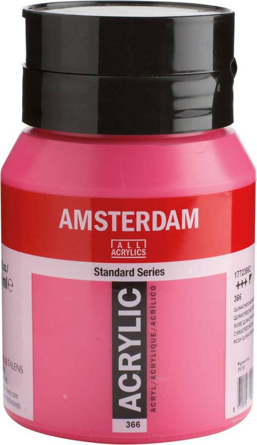 Amsterdam All Acrylics Amsterdam Standard Series Acrylverf 500 ml 366 Quinacridone Roze