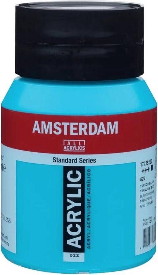 Amsterdam Standard Series Acrylverf 500 ml 522 Turkooisblauw