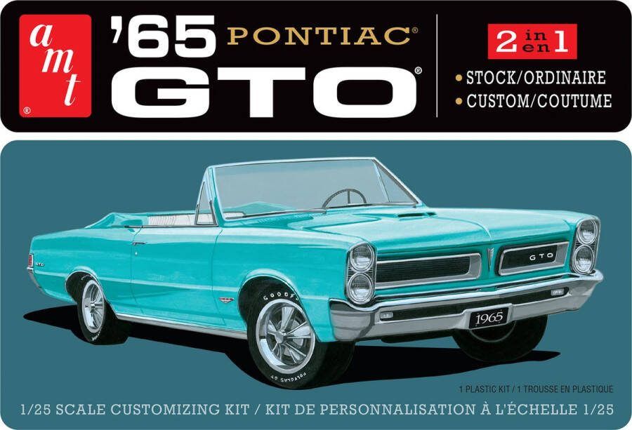 AMT 1:25 1191 1965 Pontiac GTO 2 in 1 Stock of Custom Amerikaanse Auto Plastic Modelbouwpakket