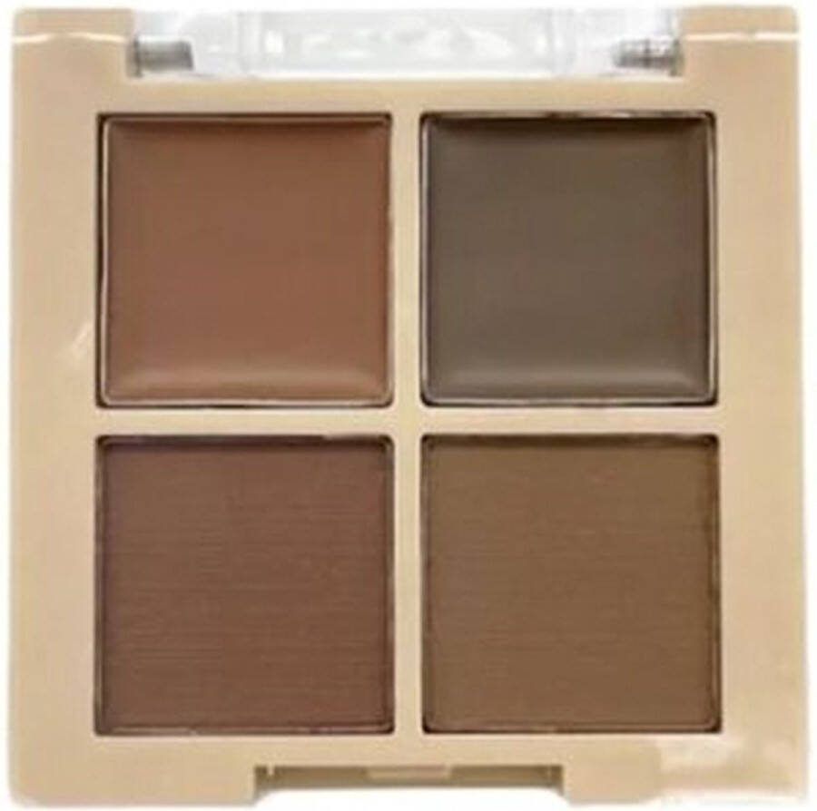 Amuse Brow Powder & Gel Brown 02 Brow Kit Palette Wenkbrauw Palette 4 g