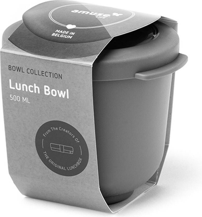 Amuse Life Lunch Bowl Lunchbox 500 ml Tritan Deksel Grijs