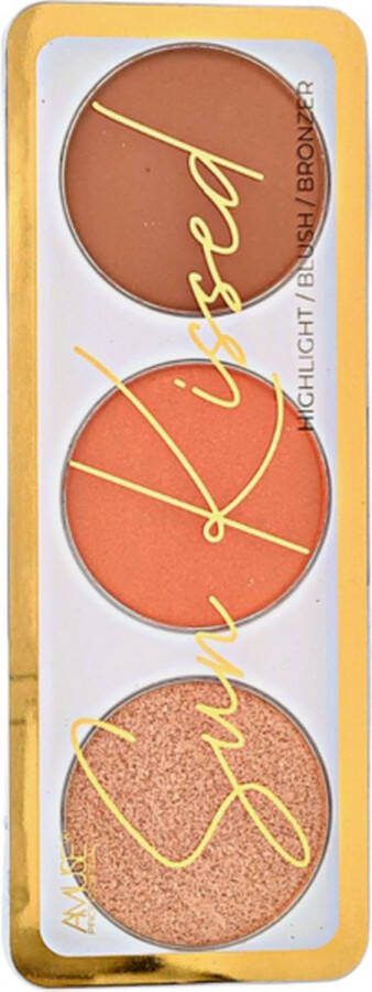 Amuse Sun Kissed Face Palette 02 Medium Gezichtspalet Bronzer Highlight & Blush 15 g