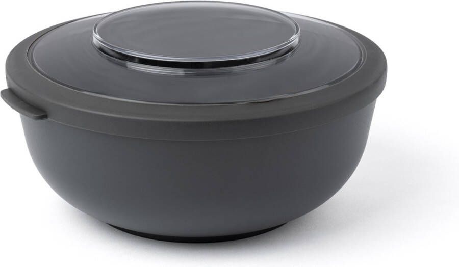 Amuse Tylla charcoal Life Bowl Lunchbox Verhouddoos met Tritan Deksel Perfect afsluitbaar Vaatwas magnetron en diepvriesbestendig Zwart 2000 ml