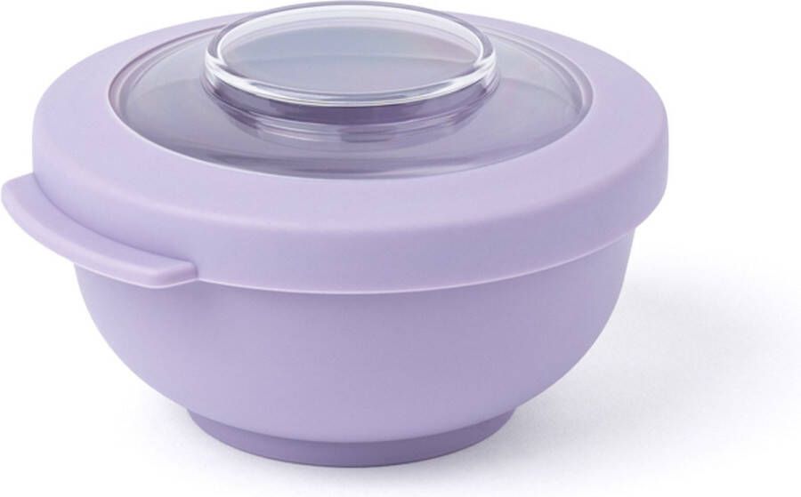 Amuse Tylla Lavender Snack Bowl Perfect Afsluitbare Snackdoosje Snackbox Voor onderweg Vaatwas magnetron en diepvriesbestendig Paars 200 ml
