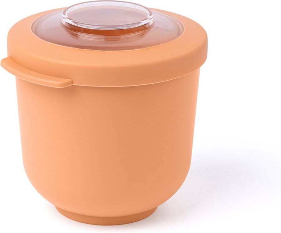 Amuse Tylla Peach Life Bowl Lunchbox Perfect Afsluitbare Verhouddoos Voor onderweg Vaatwas magnetron en diepvriesbestendig Oranje 500 ml