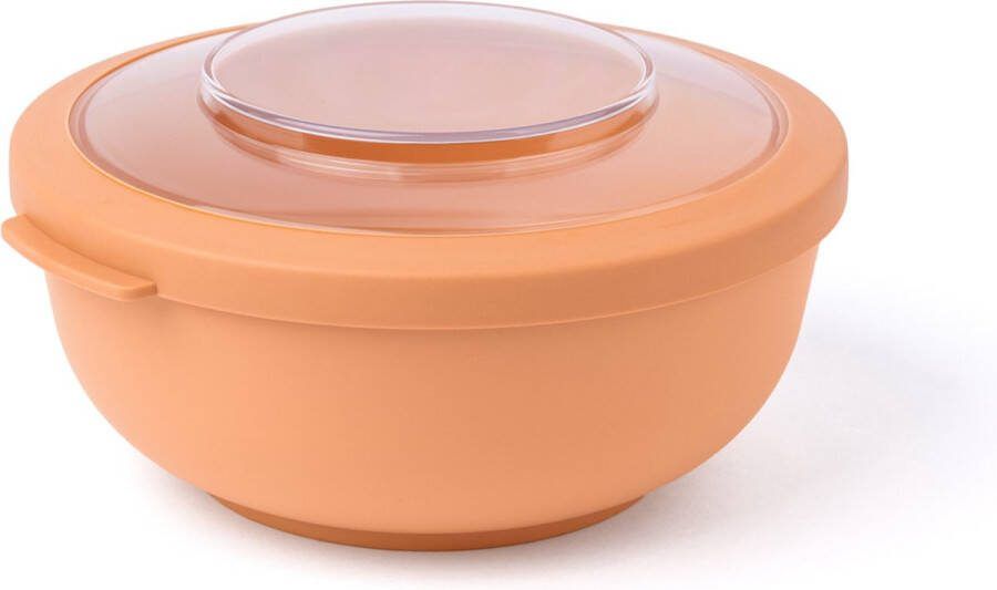 Amuse Tylla Peach Life Bowl Lunchbox Verhouddoos met Tritan Deksel Perfect afsluitbaar Vaatwas magnetron en diepvriesbestendig Oranje 1000 ml