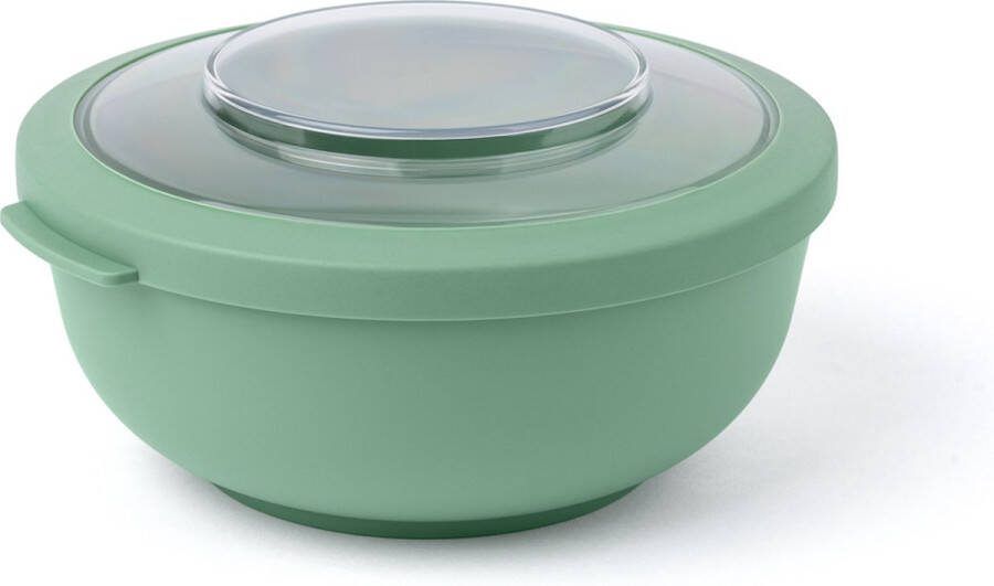Amuse Tylla Sage Life Bowl Lunchbox Verhouddoos met Tritan Deksel Perfect afsluitbaar Vaatwas magnetron en diepvriesbestendig Groen 1000 ml