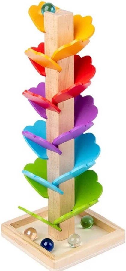 Amy Baby Care Knikkertoren Regenboogboom Houten toren Montessori speelgoed Peuterspeelgoed