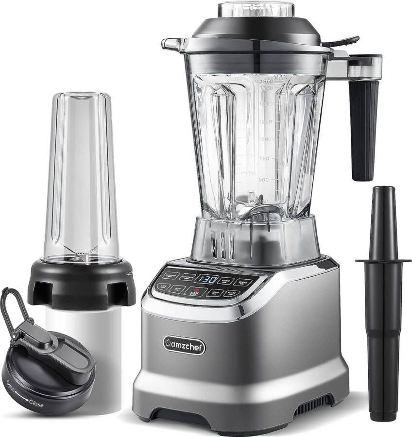 AmzChef 2-IN-1 blender Krachtige blender 2000 Watt