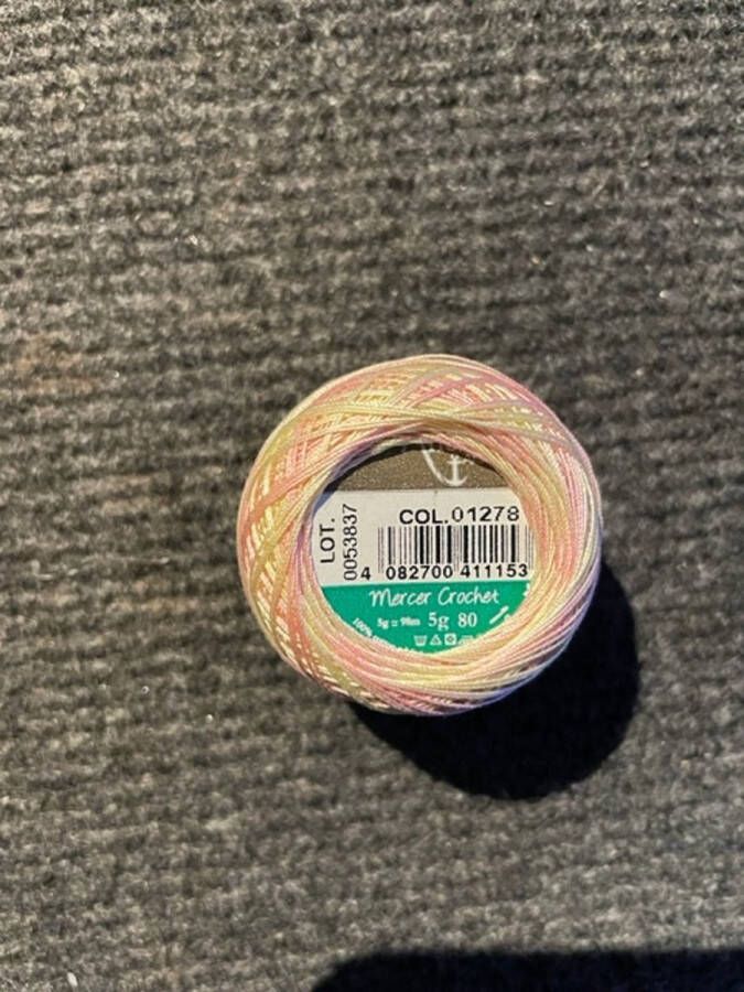 Anchor haakgaren fijn dikte 80 geschikt voor Frivolite en het omhaken van zakdoekjes Kleur 01278