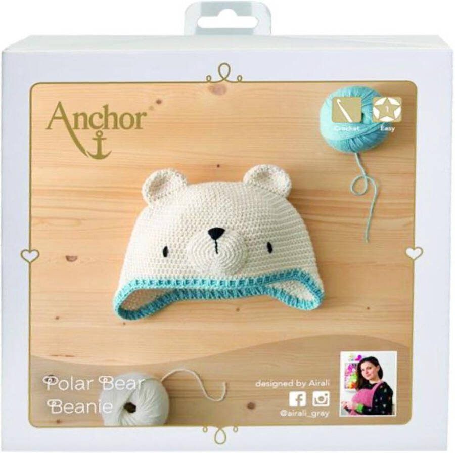Anchor Haakpakket kindermuts ijsbeer