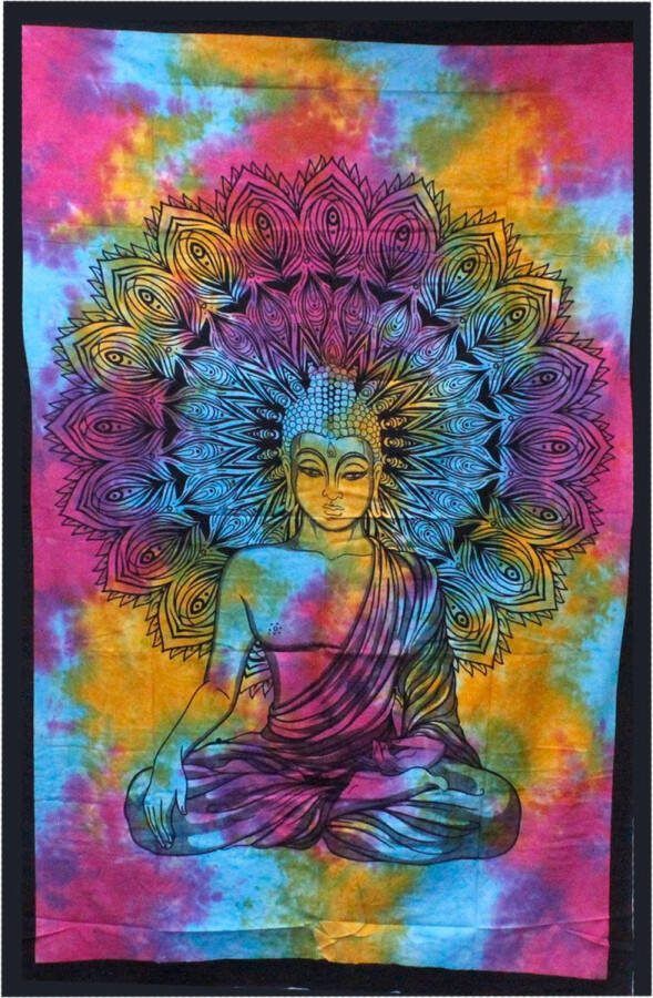 Ancient Wisdom AW wandkleed Happy Boeddha katoen grand foulard 230 x 200 cm