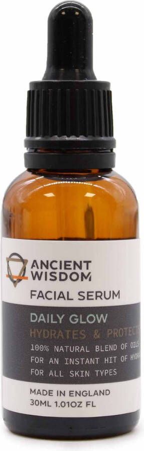 Ancient Wisdom Dagelijkse Glow Gezichtsserum Hydratatie & Bescherming Vegan 30ml