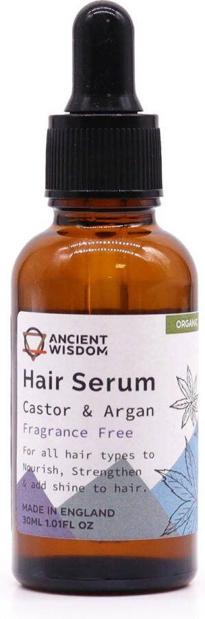 Ancient Wisdom Haar serum Neutraal Krullendhaar Haarolie Haarverzorging Alle Haartype Organic Hair Serum 30ml