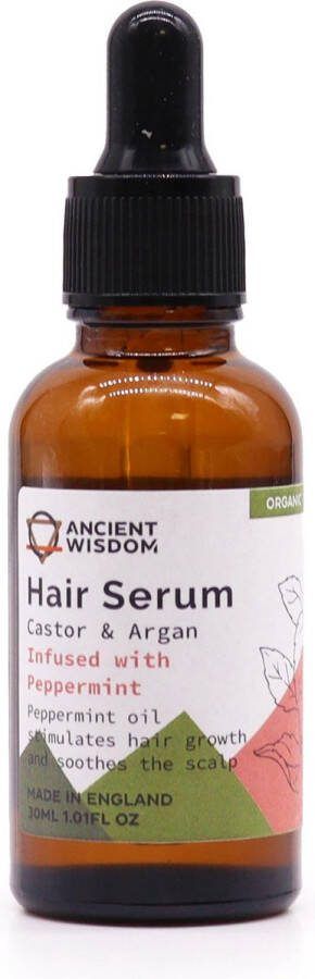 Ancient Wisdom Haar serum Pepermunt Haarolie Haarverzorging Organic Hair Serum Peppermint 30ml