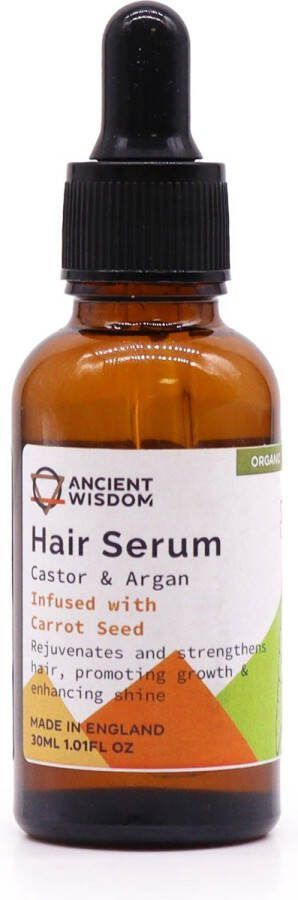 Ancient Wisdom Haar serum Wortelzaad Haarolie Haarverzorging Organic Hair Serum Carrot Seed 30ml