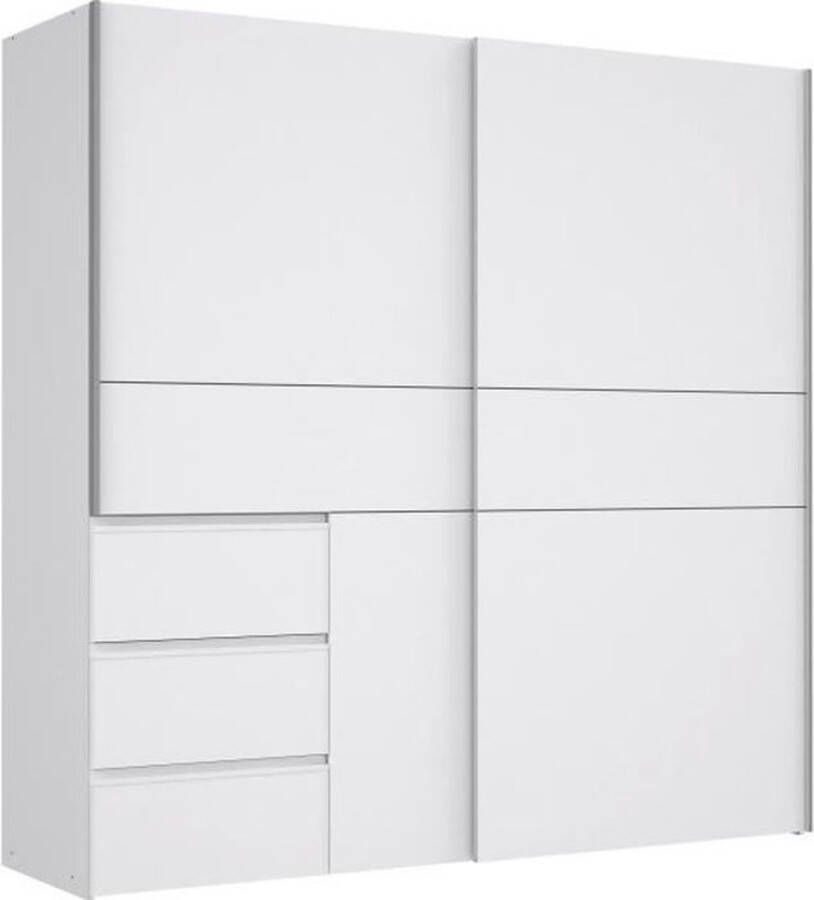 Anders Kleerkast 2 schuifdeuren 3 lades Wit L 200.1 x D 61.2 x H 200.5 cm WINN2