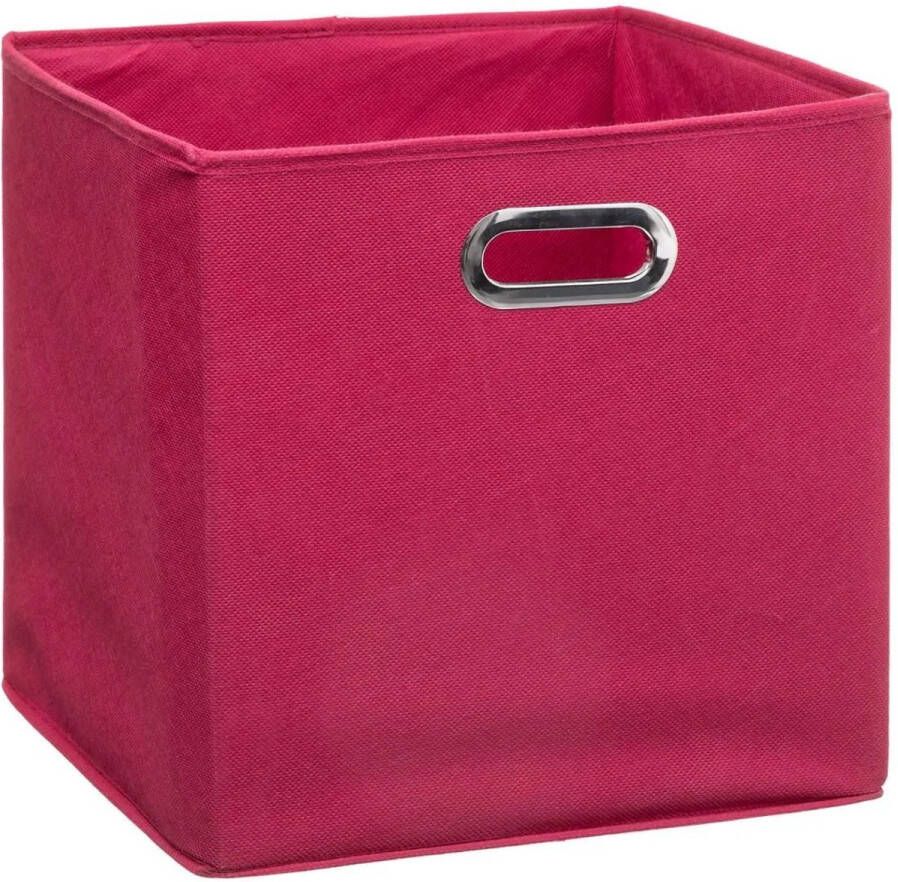 Anders Opbergmand kastmand 29 liter framboos roze linnen 31 x 31 x 31 cm Opbergboxen Vakkenkast manden