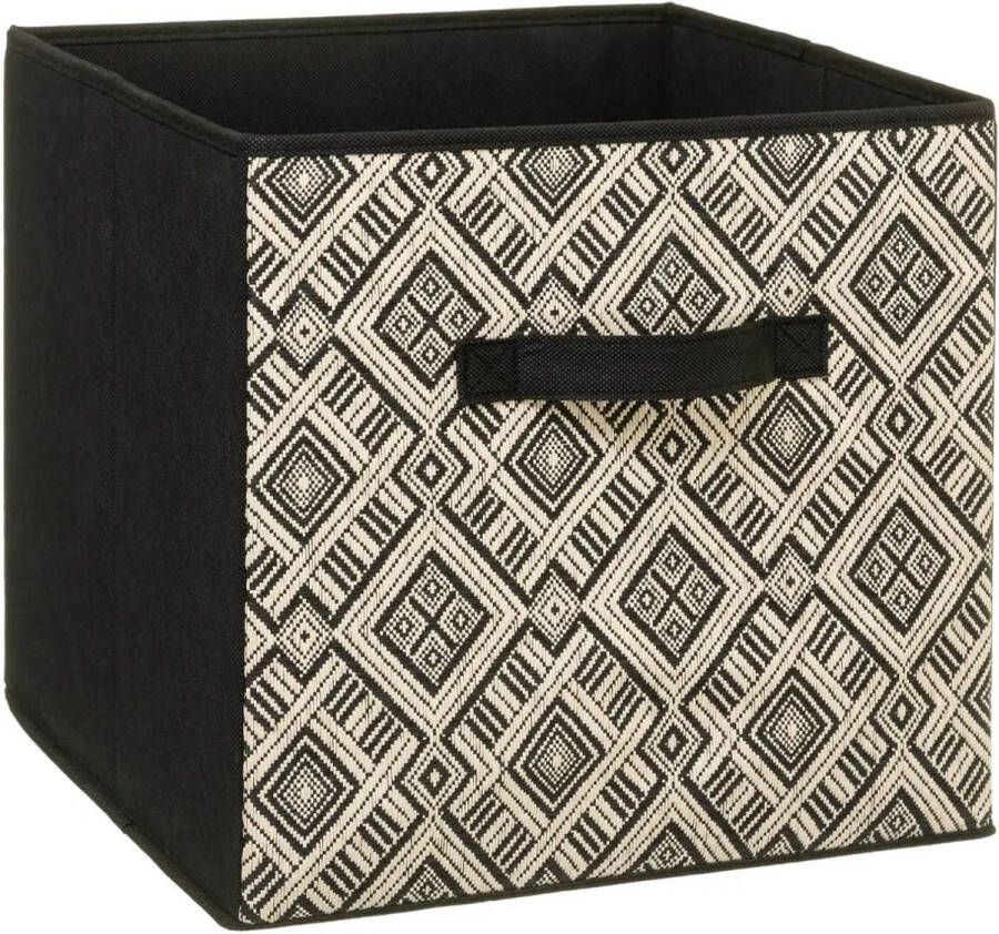 Anders Opbergmand kastmand 29 liter zwart creme polyester 31 x 31 x 31 cm Opbergboxen Vakkenkast manden