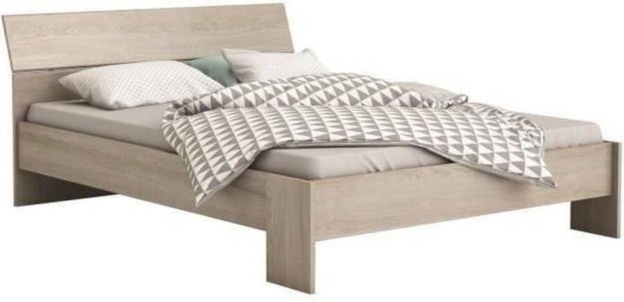 Anders PRICY Bed 140x190 200cm Decor Chene Shannon B 145 x D 205 x H 79 cm