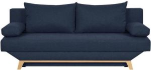 Anders TEIJO converteerbare bank met 3 zitplaatsen en opbergdoos Blauwe stof B 190 x D 84 x H 92 cm