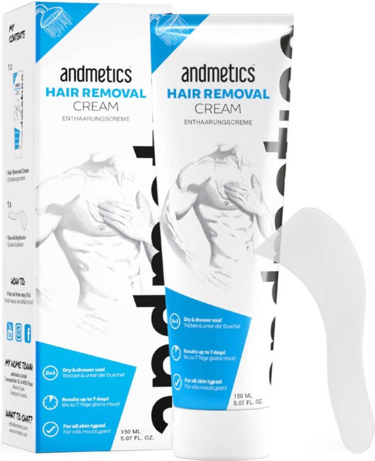 Andmetics Hair Removal Cream Men Ontharingscrème Mannen