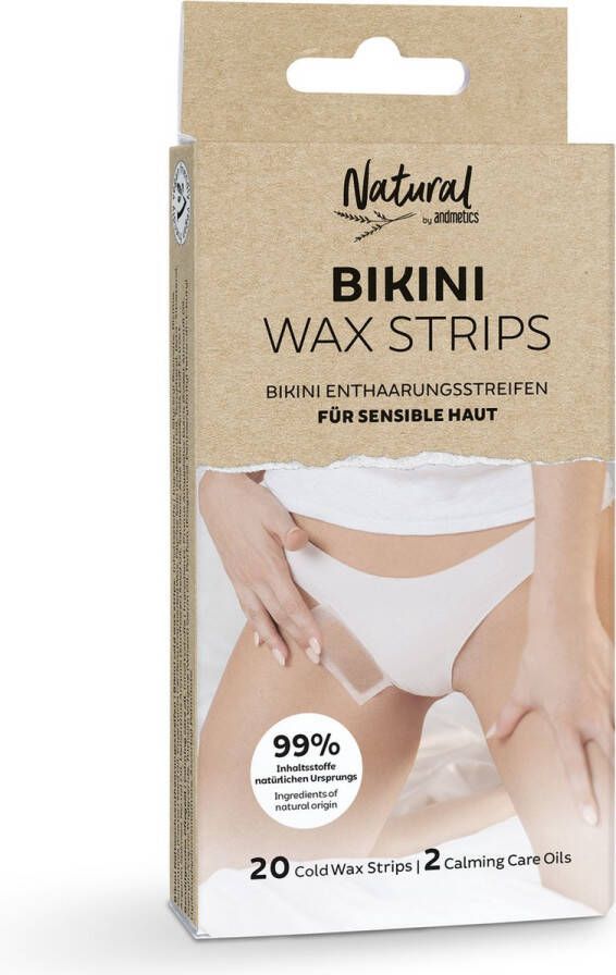 Andmetics NATURAL Bikini wax strips