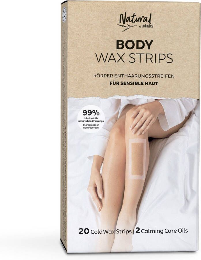 Andmetics NATURAL Body wax strips