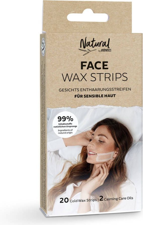 Andmetics NATURAL Face wax strips