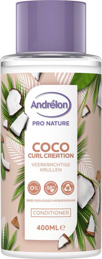 Andrélon Pro Nature Coco Curl Creation Conditioner 6 x 400 ml Voordeelverpakking