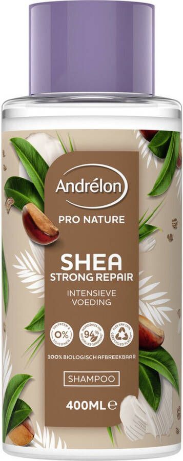 Andrélon Pro Nature Shea Strong Repair Shampoo 6 x 400 ml Voordeelverpakking