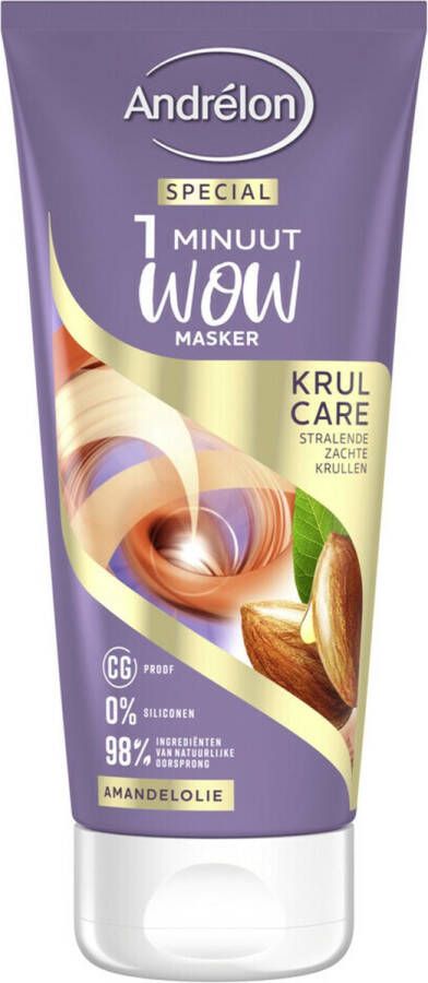 Andrélon Andrelon 1 Minuut Wow Masker Krul Care 180 ml