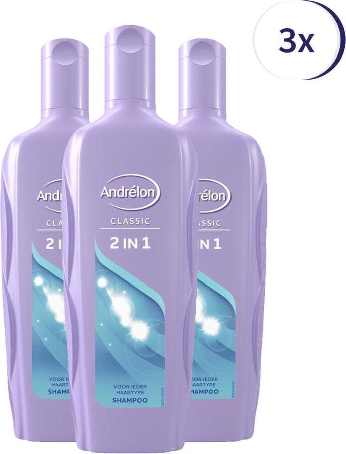 Andrélon 2in1 Shampoo 3 x 300 ml Voordeelverpakking