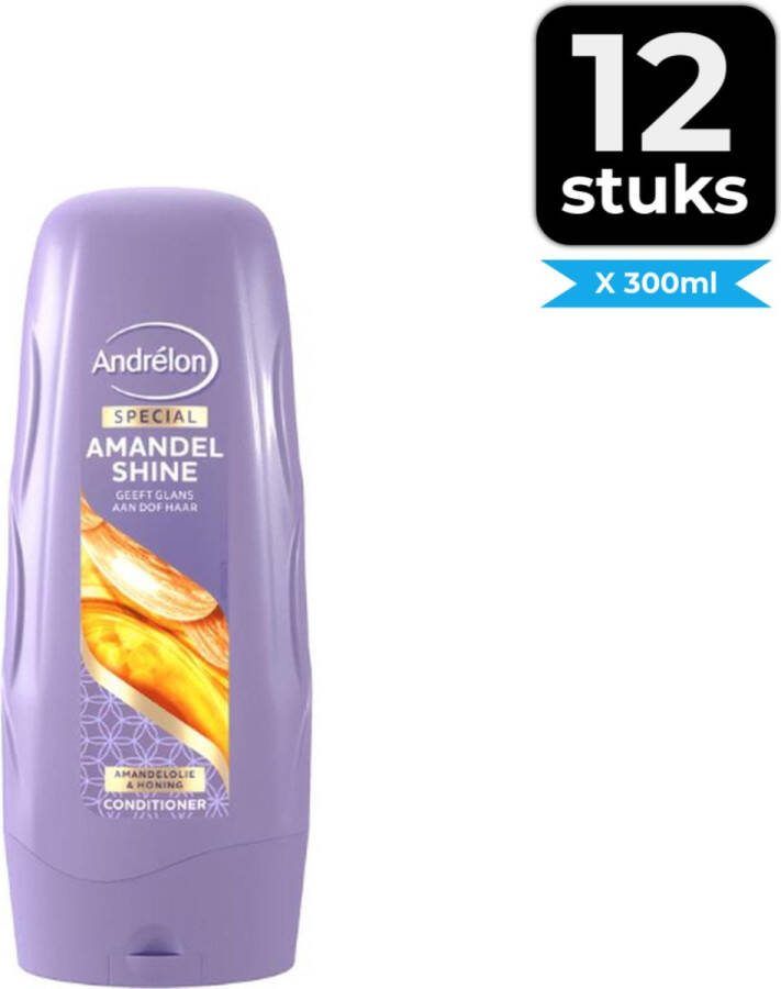 Andrélon Amandel Shine Conditioner Voordeelverpakking 12 stuks
