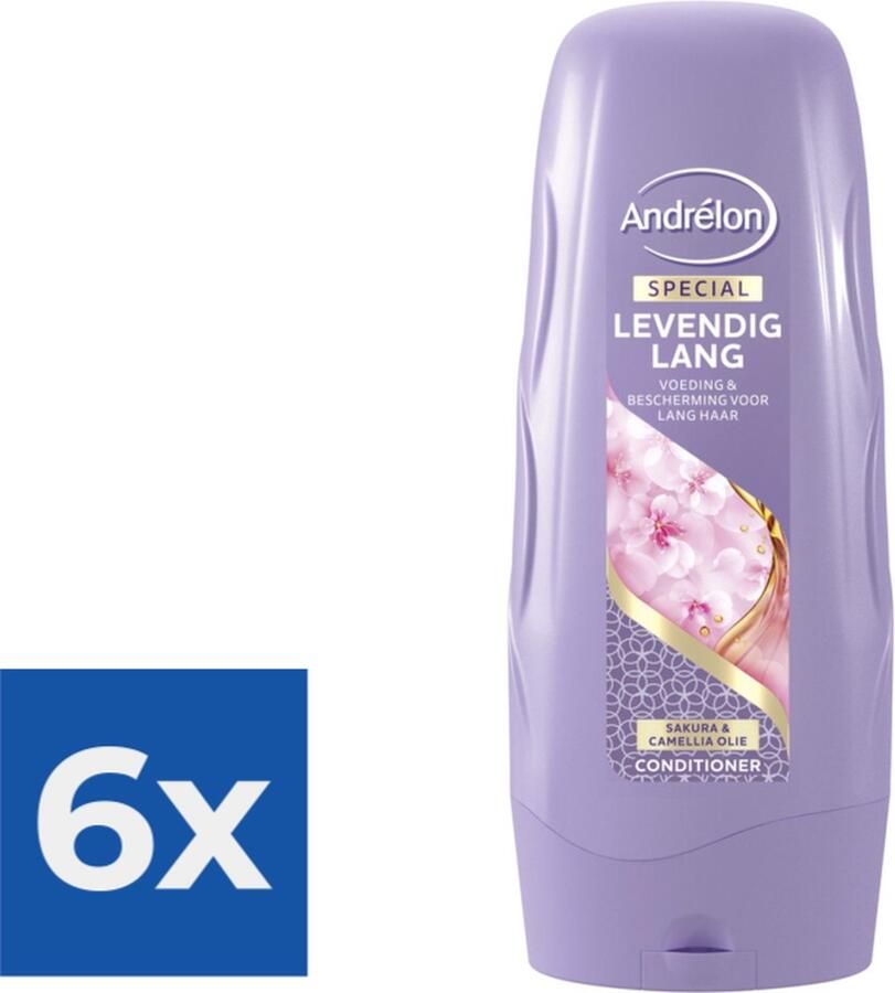 Andrélon Andrelon Conditioner Levendig Lang 300 ml Voordeelverpakking 6 stuks
