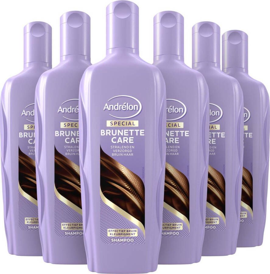 Andrélon Brunette Care Shampoo 6 x 300 ml Voordeelverpakking