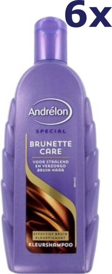Andrélon Brunette Care Shampoo 6 x 300 ml Voordeelverpakking