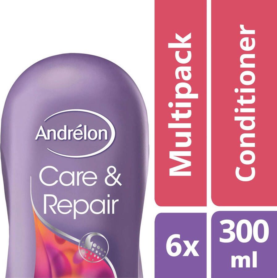 Andrélon Care & Repair 6 x 300 ml Conditioner Voordeelverpakking