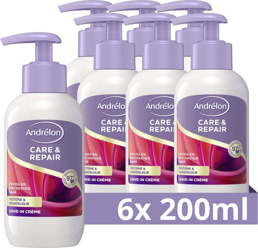 Andrélon Intense Care & Repair Haarcrème 6 x 200 ml Voordeelverpakking