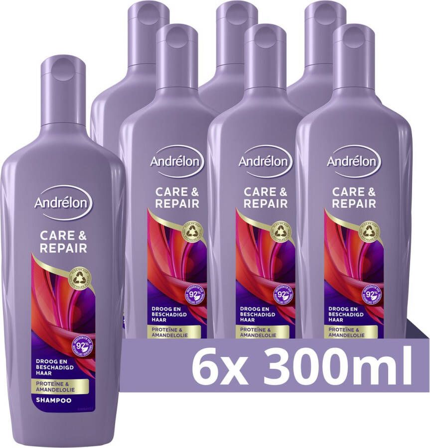 Andrélon Intense Care & Repair Shampoo 6 x 300 ml Voordeelverpakking