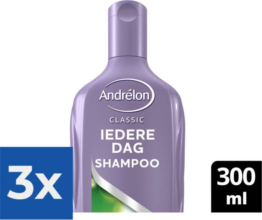 Andrélon Classic Iedere Dag Shampoo 300 ml Voordeelverpakking 3 stuks